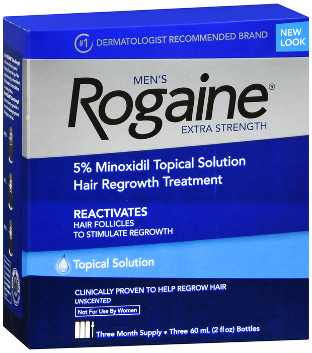 *6 Months Rogaine Extra Strength Solution Men 2 OZ  Bottle Supply UNSCENTED 