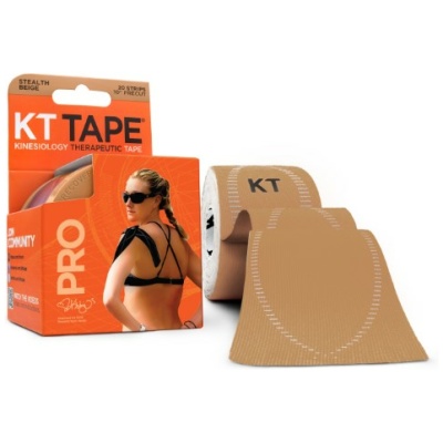 Kt Tape Pro Black 20 Pre Cut Strips - Beige