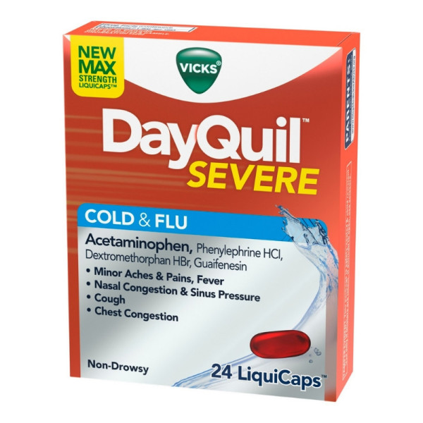 Vicks DayQuil Severe Cold, Flu & Congestion, 24 liquicaps Wholesale