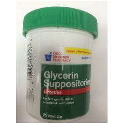 GNP GLYCERINE SUPPOSITORY ADULT 25CT