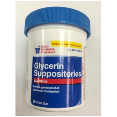 GNP GLYCERINE SUPPOSITORY PEDIATRIC 25CT