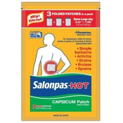 SALONPAS 3CT HOT CAPSICUM PATCH 12X3