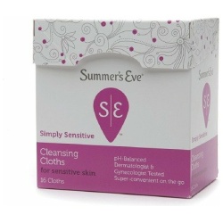 SUMMERS EVE CLEANSING CLOTH SENS 16CT