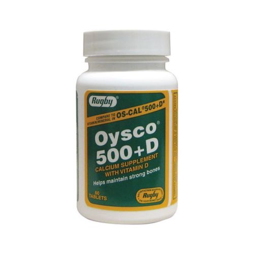 CALCIUM OYSCO+D 500MG TABLET 60CT RUGBY