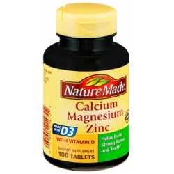 CALCIUM/MAG/ZINC TABLET 100CT NAT MADE