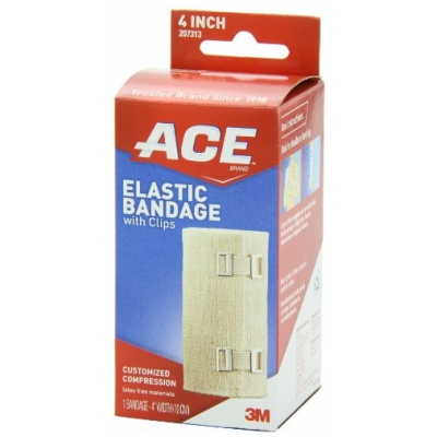 ACE ELASTIC BANDAGE W/CLIP 4 INCH