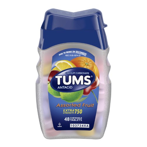 TUMS EXTRA TABLET FRUIT 48CT