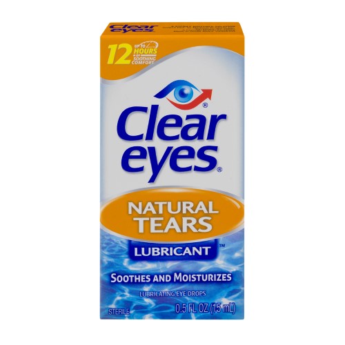 Clear Eyes Eye Drops, Natural Tears Lubricant, 0.5 oz Wholesale