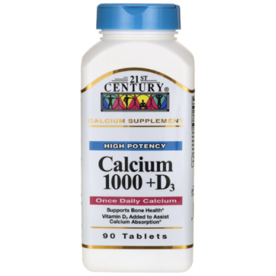 CALCIUM+D 1000MG TABLET 90CT 21ST CENT