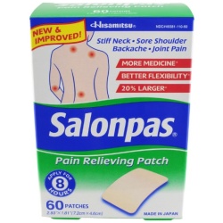 SALONPAS PAIN RELIEVING PATCH 60CT