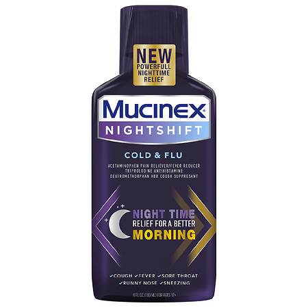MUCINEX FAST MAX NIGHT SHIFT CLD&FLU 6OZ