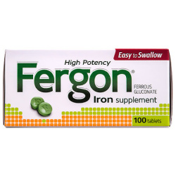 FERGON IRON SUPPLEMENT TABLETS 100 CT
