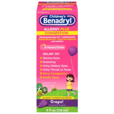 BENADRYL-D KIDS ALLRGY/SINUS LIQ GRP 4OZ
