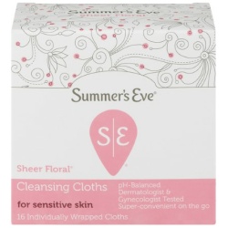 SUMMERS EVE CLEANSING CLOTH FLORAL 16CT