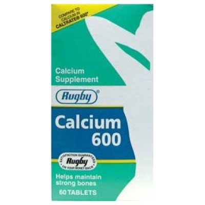 CALCIUM+D 600MG TABLET 60CT RUGBY