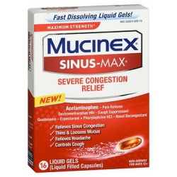 MUCINEX SINUS-MAX SEV CONG LIQGL 16CT