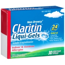 Claritin Non-Drowsy Liqui Gels Indoor & Outdoor Allergies 30 Liquid Capsules