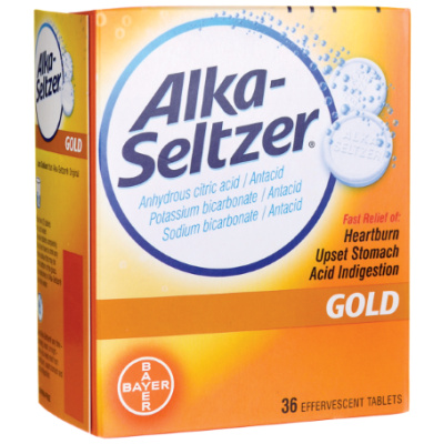 ALKA-SELTZER GOLD TABLET 36CT