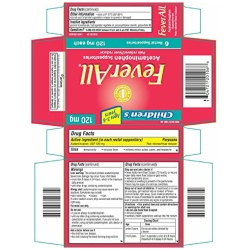 FEVERALL ACETAMINOPHEN 120MG SUP 6CT UD