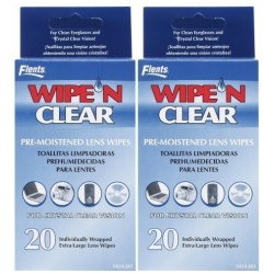 WIPE'N CLEAR LENS CLEANER TISSUE 20CT