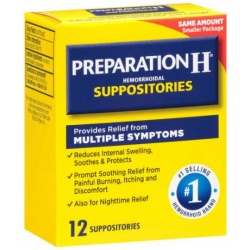 PREPARATION H SUPPOSITORY 12CT