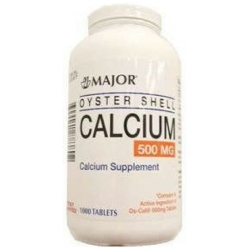 CALCIUM OYSTER 500MG TABLET 1000CT MAJ