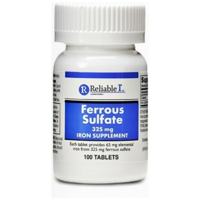 FERROUS SULFATE 325MG TAB 100CT RELIABLE