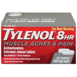 TYLENOL 8HR MUSCLE PAIN 650MG CAP 24CT