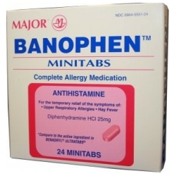 ALLERGY BANOPHEN 25MG TABLET 24CT MAJ