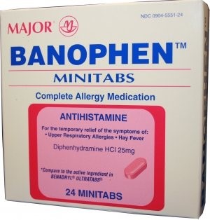 ALLERGY BANOPHEN 25MG TABLET 24CT MAJ