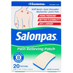 SALONPAS PAIN RELIEVING PATCH 20CT