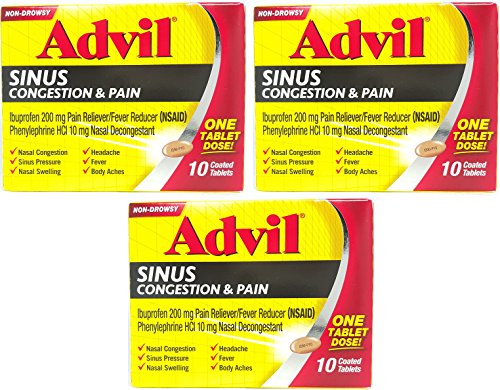 ADVIL SINUS CONGESTION AND PAIN TAB 10CT