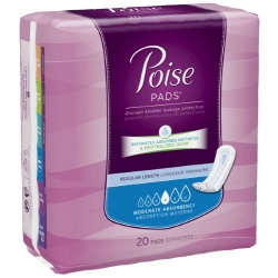 POISE PAD MODERATE XABS 6X20CT