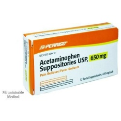 ACETAMIN 650MG SUPPOSITORY 12CT PER UD