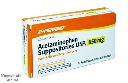 ACETAMIN 650MG SUPPOSITORY 12CT PER UD
