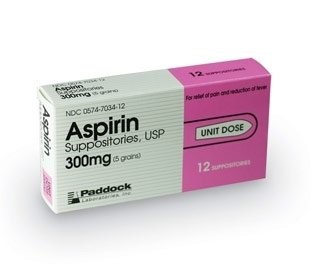 ASPIRIN 300 MG SUP 12 UD
