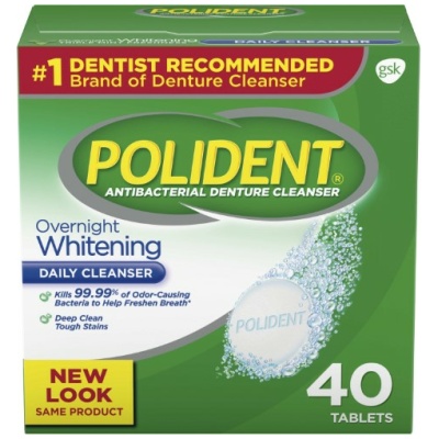 POLIDENT OVERNIGHT TABLET MINT 40CT