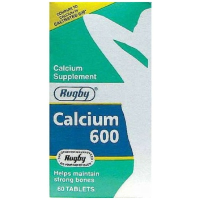 CALCIUM CARB 600MG TABLET 60CT RUGBY