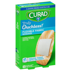 CURAD OUCHLESS SILICONE 1.625"X4" 8CT