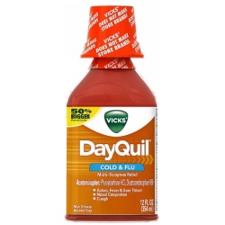 DAYQUIL COLD FLU PSE FREE LIQUID 12OZ