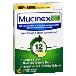 MUCINEX DM TABLET 40CT