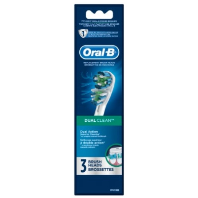 ORAL B TOOTHBRUSH DUAL CLEAN REFILL 3CT