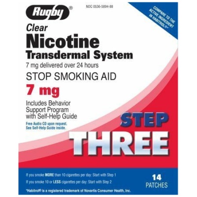 NICOTINE TRANSDERM PATCH 7MG 14CT RUGBY
