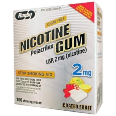 NICOTINE GUM 2 MG CAP 100 RUGBY