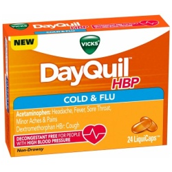 DAYQUIL HBP COLD & FLU LIQUICAP 24CT