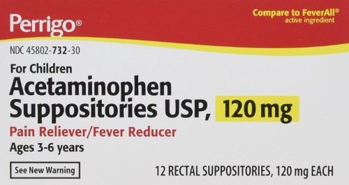 ACETAMIN 120MG SUPPOSITORY 12CT PER UD