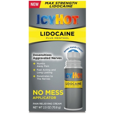 ICY HOT LIDOCAINE NO MESS ROLL-ON 2.5OZ