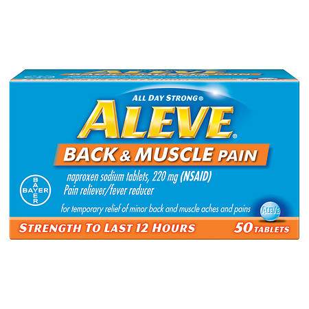 ALEVE BACK/MUSCLE PAIN TABLETS 50CT