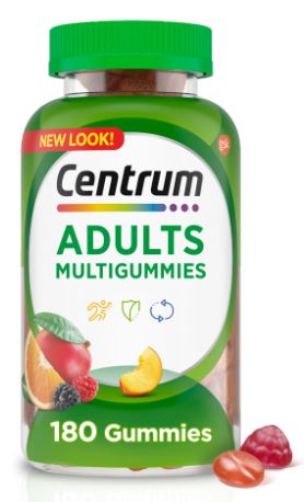 Centrum Multigummies Gummy Multivitamin for Adults, Fruit, 180 Count