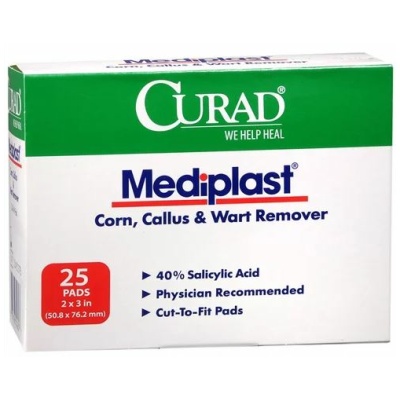 Curad Mediplast Wart Pads, 25 Count